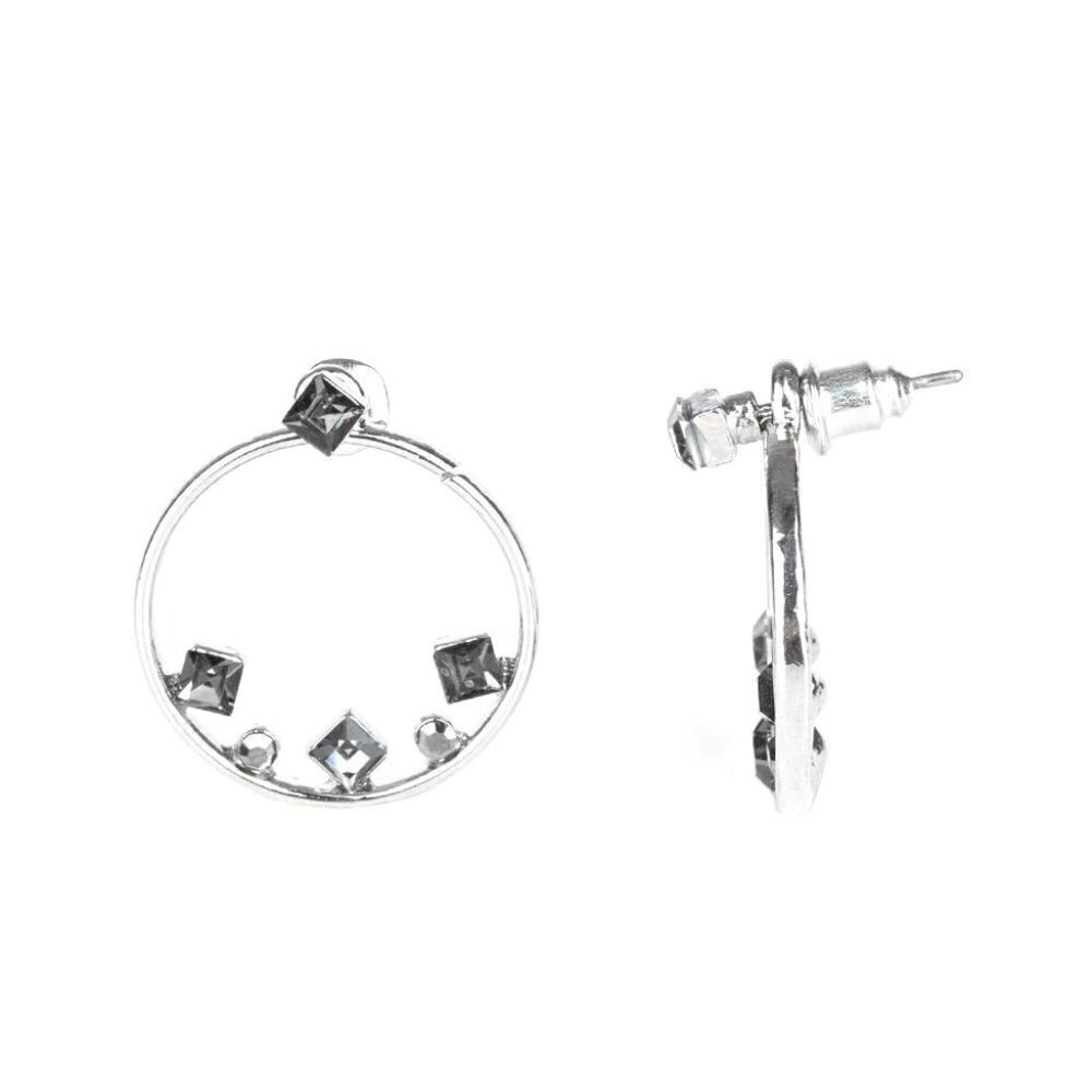 TOP Notch Twinkle Silver Post Earrings